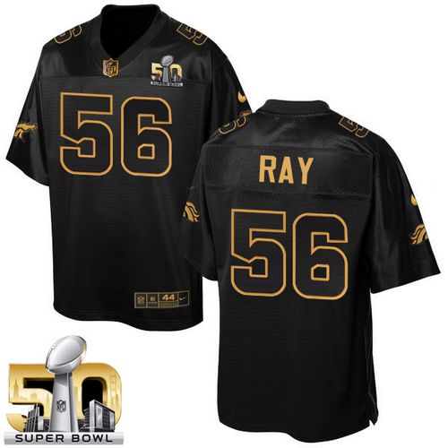 Nike Broncos #56 Shane Ray Black Super Bowl 50 Men's Stitched NFL Elite Pro Line Gold Collection Jersey
